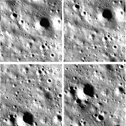 Ảnh Trạm đổ bộ Vikram chụp ảnh bề mặt Mặt trăng trong quá trình hạ cánh. (Ảnh:ISRO)