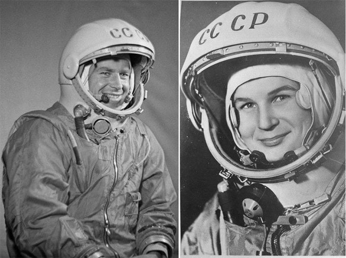 Gherman Titov (trái) và Valentina Tereshkova, những người trẻ nhất từng bay vào không gian. (Ảnh: Getty).