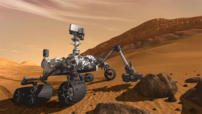 Robot săn tìm sự sống Curiosity - (Ảnh: NASA).