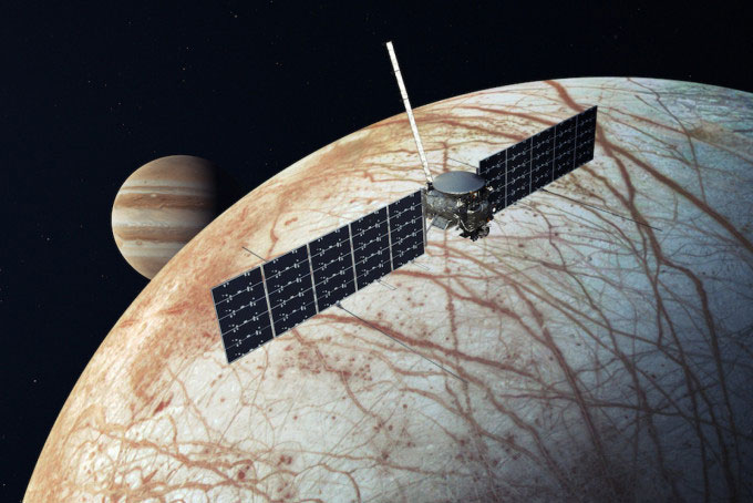 Mô phỏng tàu vũ trụ Europa Clipper. (Ảnh: NASA/JPL-Caltech).