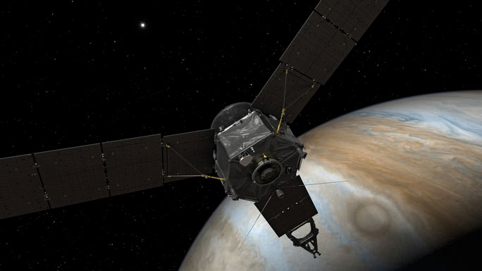 Ảnh Tàu NASA mang tên Juno là chiến binh khám phá sao Mộc - (Ảnh: NASA).