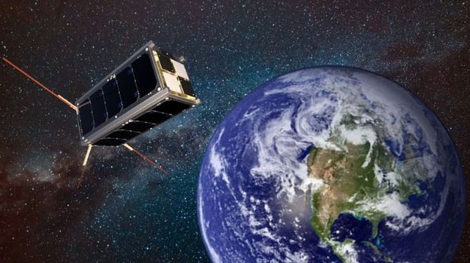 Ảnh Hình minh họa vệ tinh Eirsat-1 trên quỹ đạo quanh Trái đất. (Ảnh: ESA/UCD).